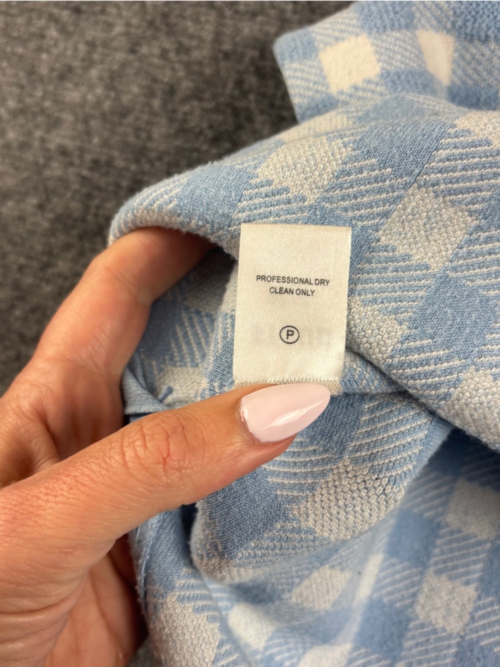 STAUD Women’s Blue/White Plaid Print Short Sleeve Midi Dress Mock Neck - Small - Picture 6 of 11